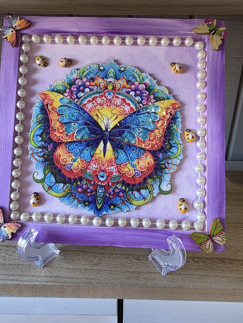 Hand Crafted Wood Butterfly Art